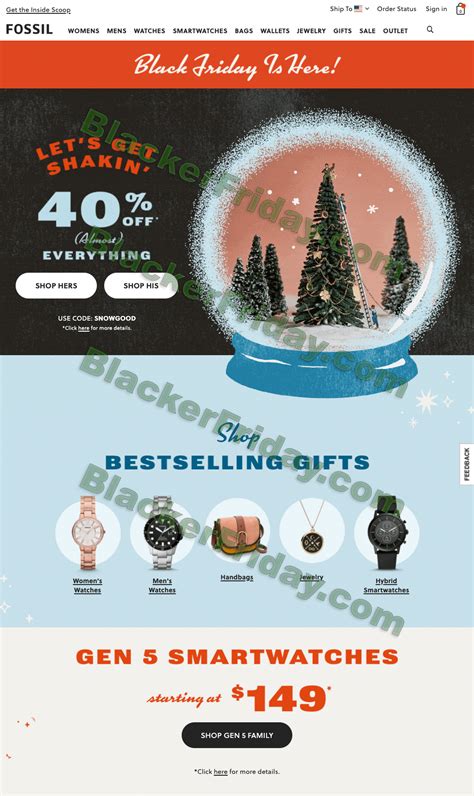 fossil black friday sale 2021